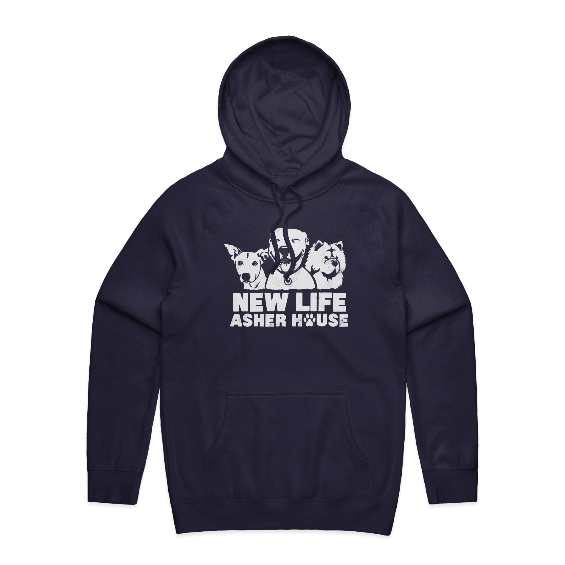 aeae パーカー 24FW APPLIQUE LOGO HOODIE New Life Asher House Vintage White Logo Hoodie- Up to 5XL