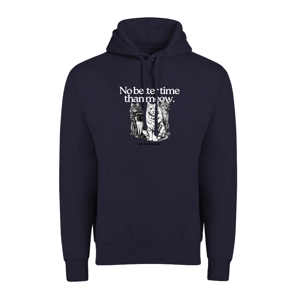 New! PawsitiviTEES Hoodie No Better Time Than Meow- Up to 5XL