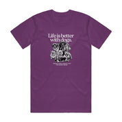 New! PawsitiviTEES T-Shirt: Life is better with dogs Up to 3XL