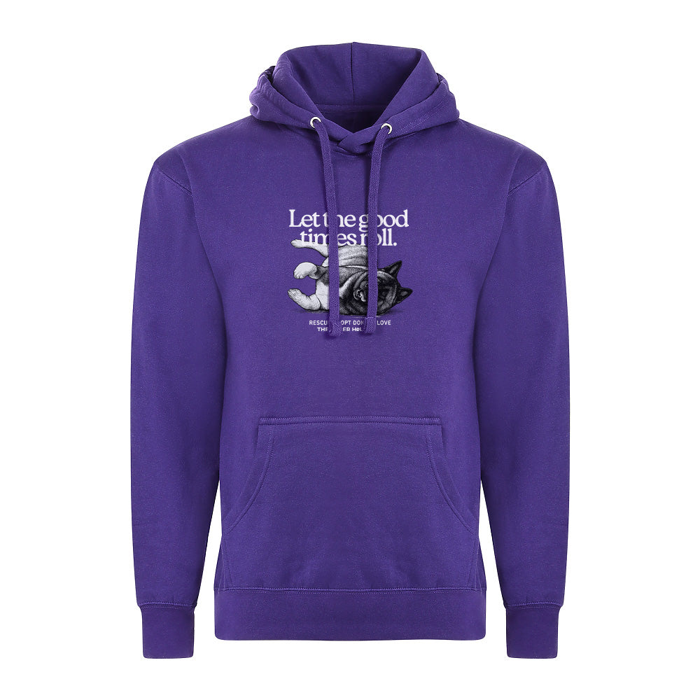 New! PawsitiviTEES Let The Good Times Roll Hoodie- Up to 5XL