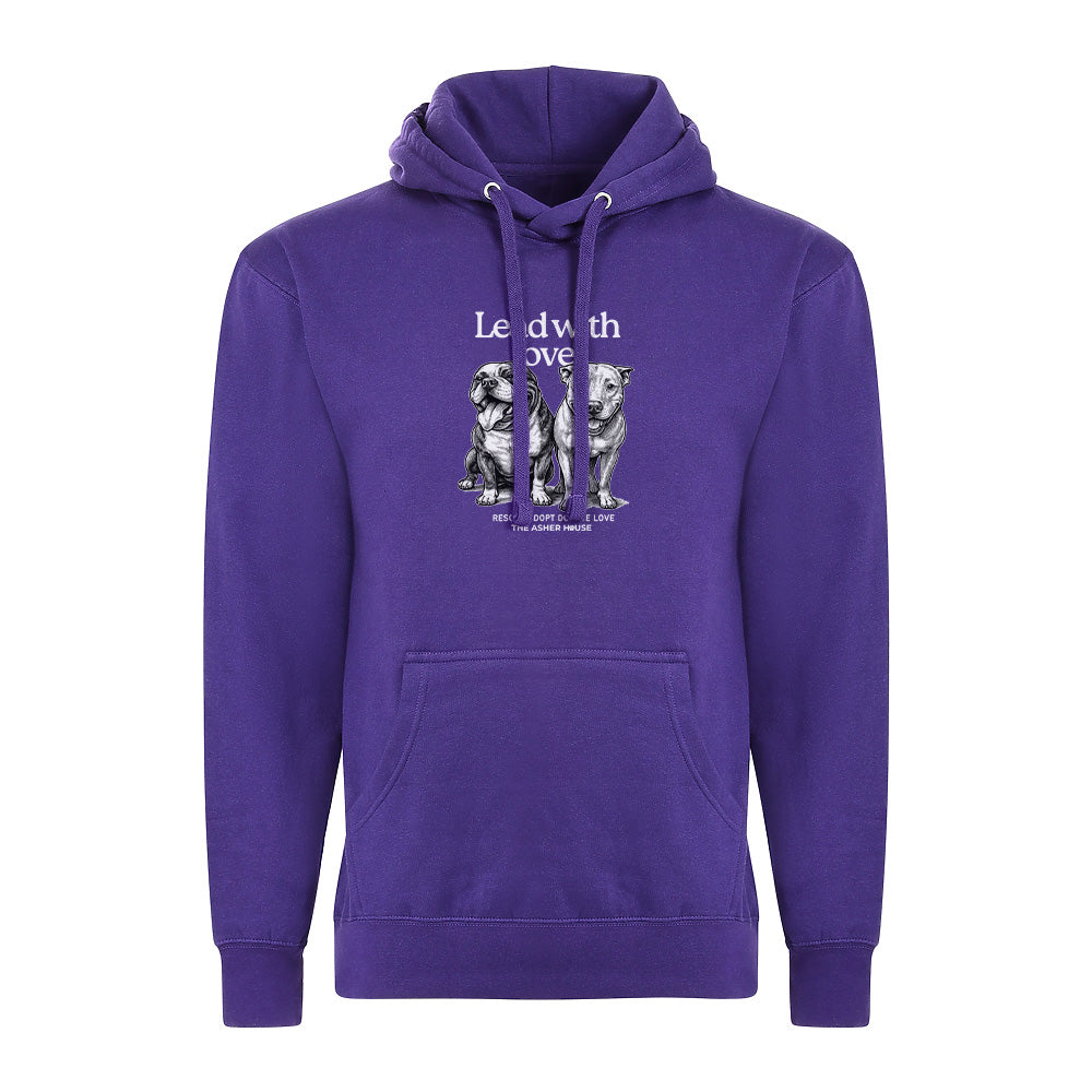 New! PawsitiviTEES Lead with love Hoodie- Up to 5XL