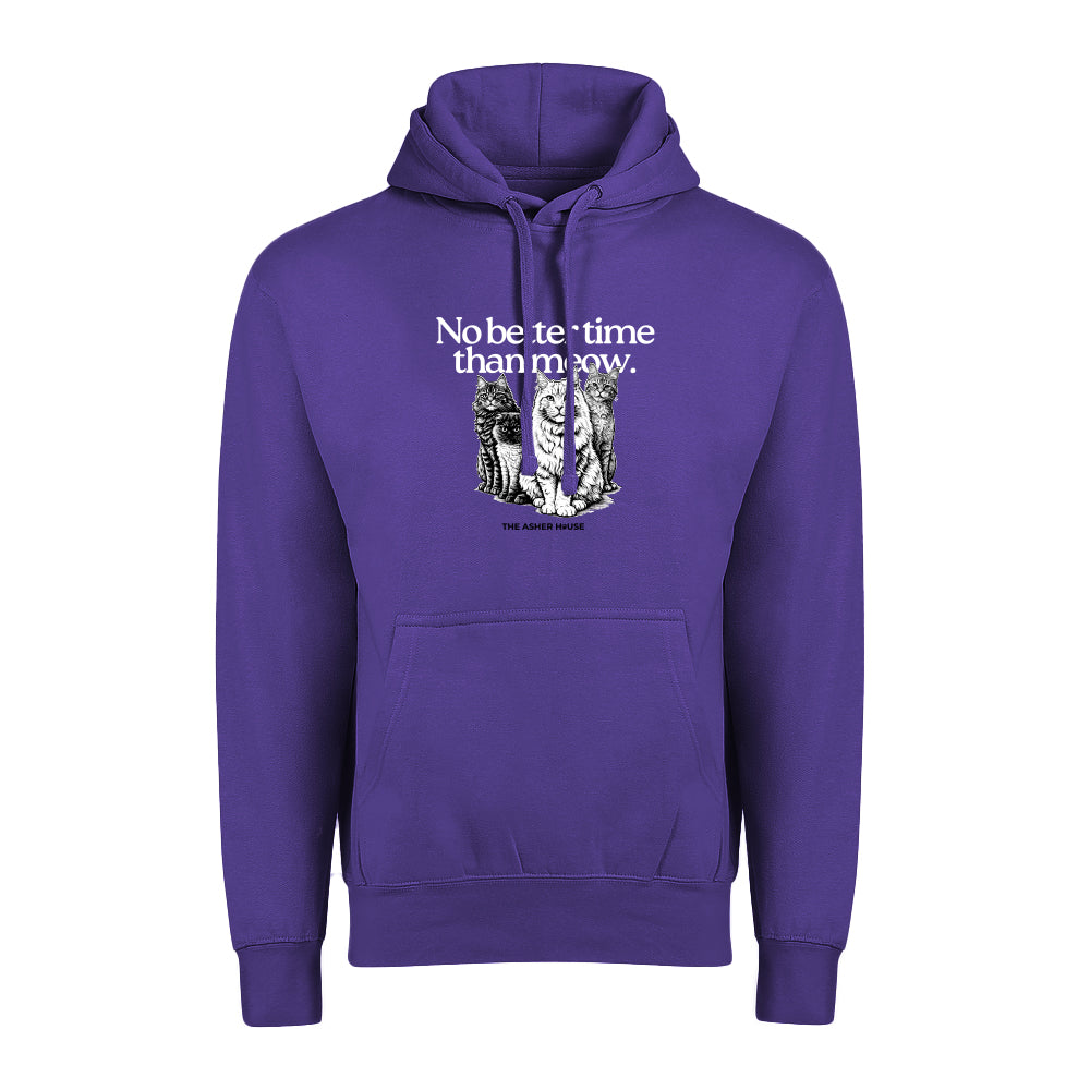 New! PawsitiviTEES Hoodie No Better Time Than Meow- Up to 5XL