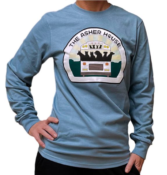 NEW! The Asher House Bus Graphic Long Sleeve T-Shirt