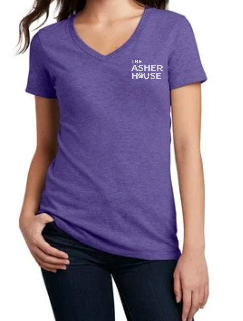 Women's V-Neck T-Shirt Left Chest Logo