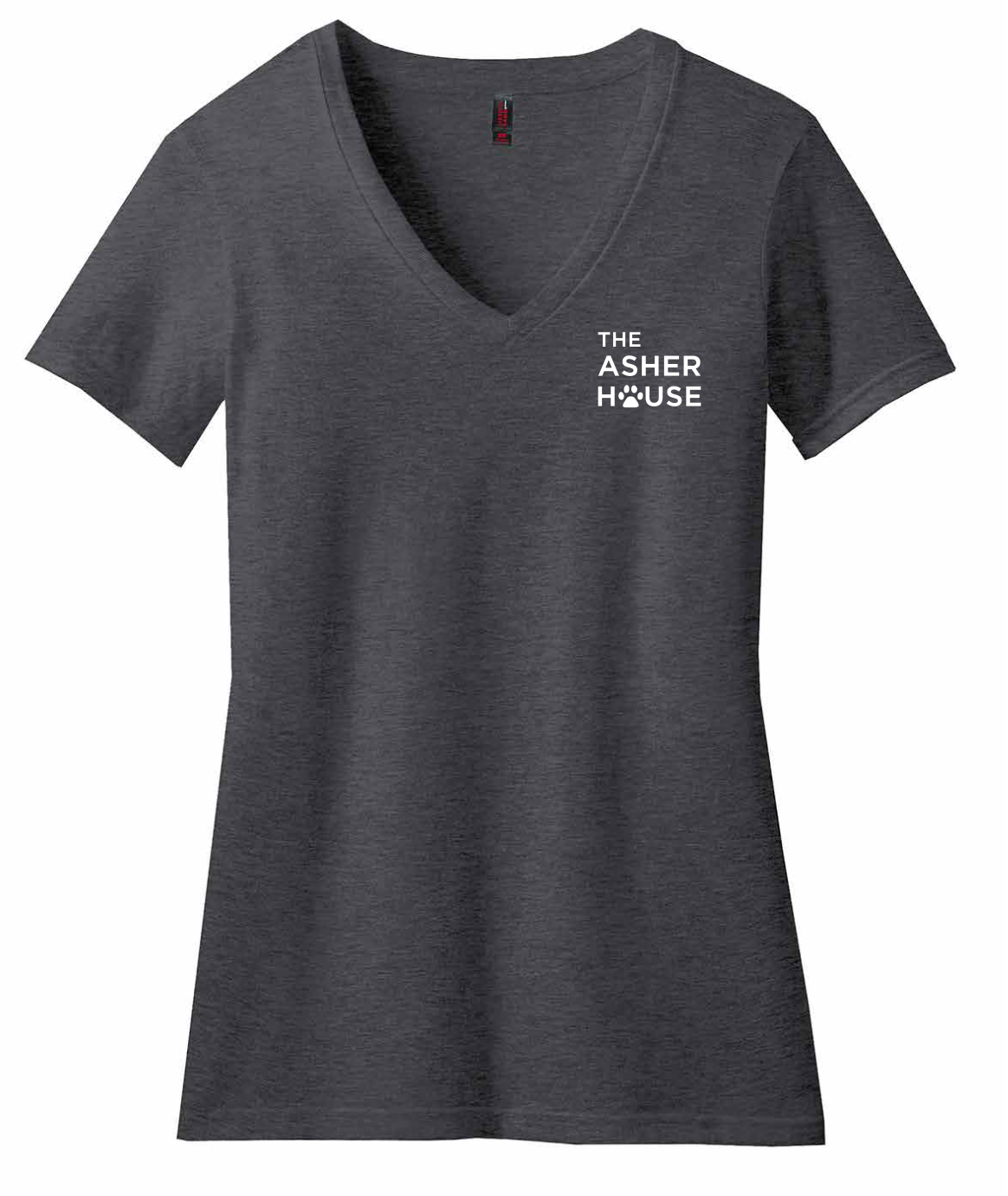 Women's V-Neck T-Shirt Left Chest Logo – The Asher House Women's V-Neck T-Shirt Left Chest Logo – The Asher House