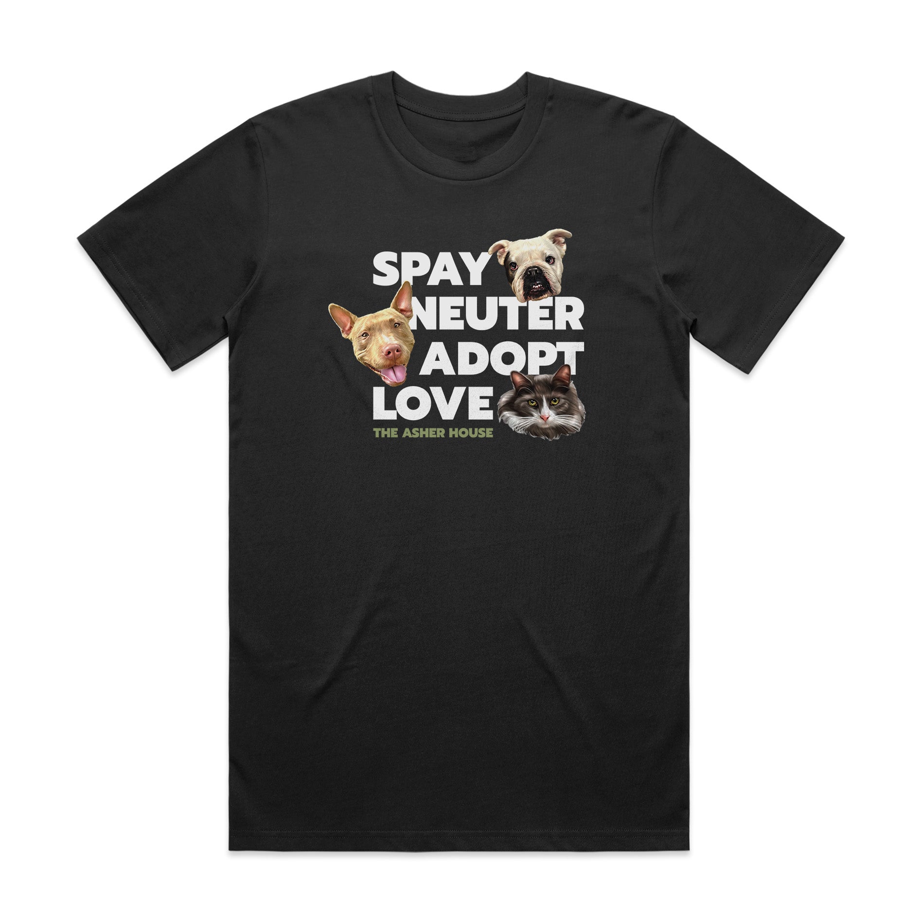 NEW COLORS! "Spay, Neuter, Adopt, Love" Unisex T-Shirt