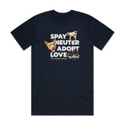 NEW COLORS! "Spay, Neuter, Adopt, Love" Unisex T-Shirt