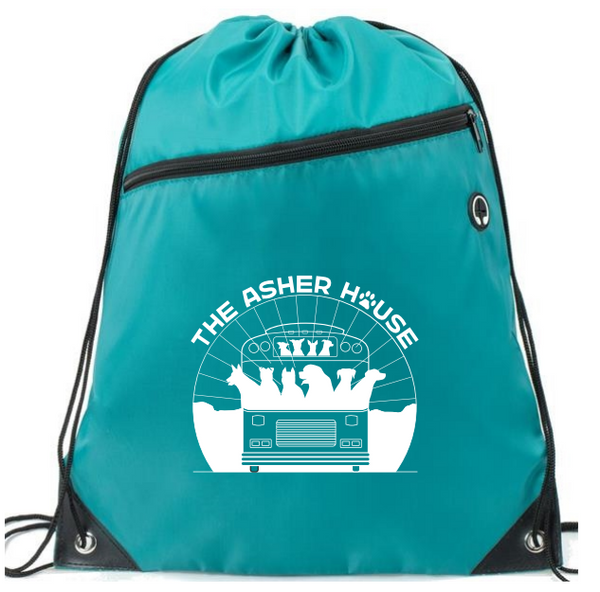 NEW! The Asher House Bus Logo Drawstring Backpack