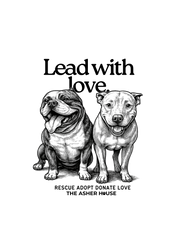 New! PawsitiviTEES Lead with love Hoodie- Up to 5XL