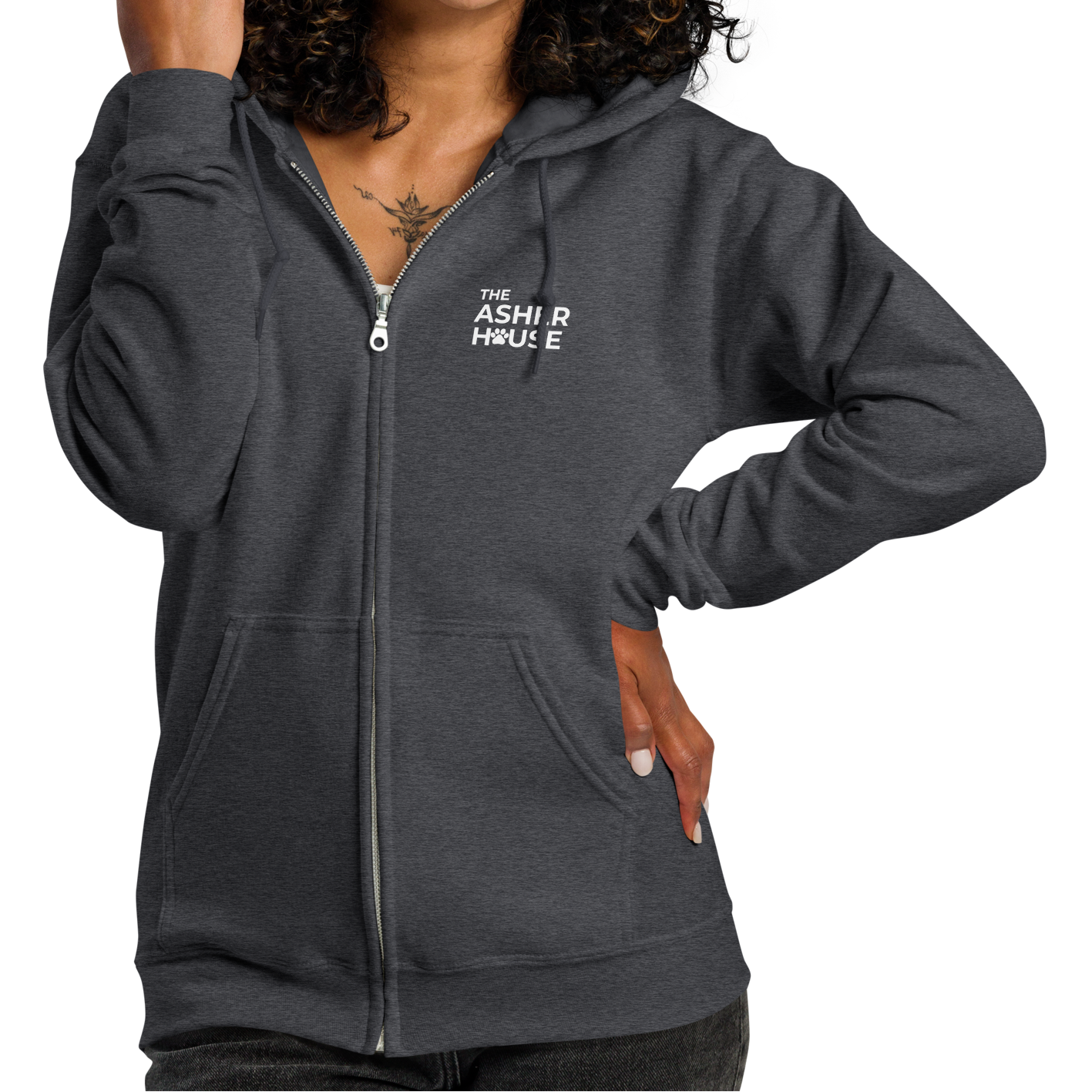 New! Classic Logo Unisex Zip Hoodie- Up to 5XL